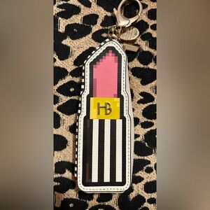Henri Bendel lipstick zippered bag charm